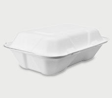 Bagasse Hinged Meal Box