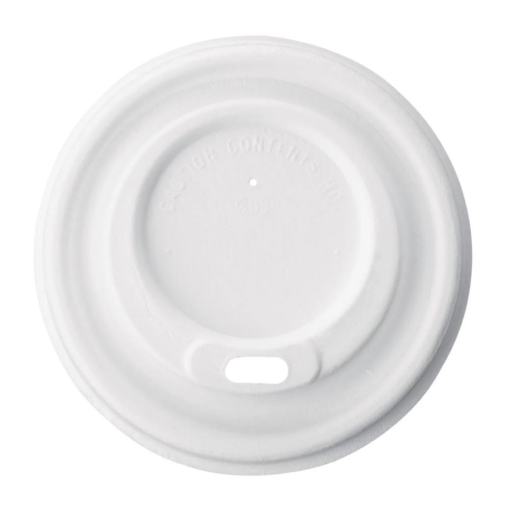 Top view of the non plastic coffee lid