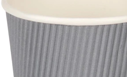 Side shot showing edge of coffee cup