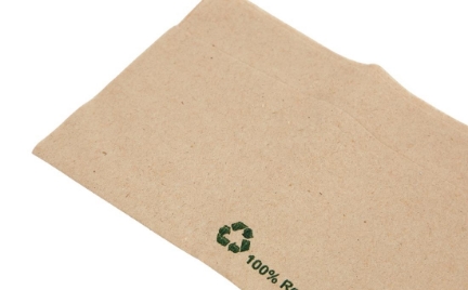 Side shot showcasing paper material from Recyclable section
