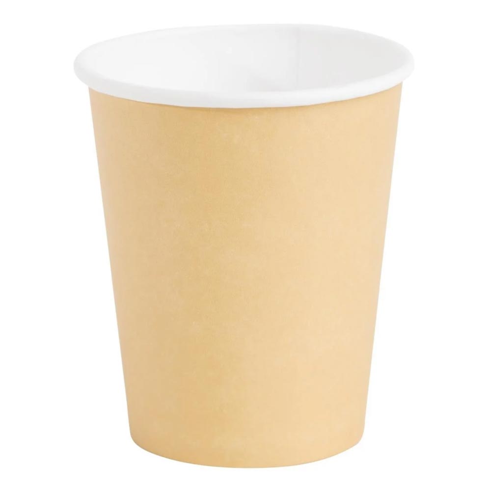 Studio image of the cardboard coffee cup